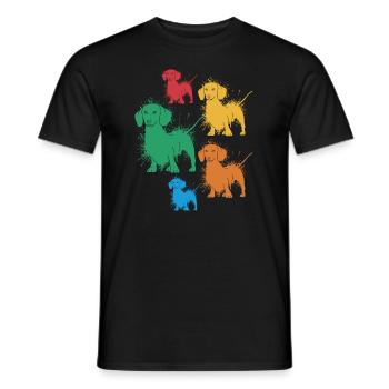 Dackel Hunde Liebhaber Herrchen Dachshund Teckel - Männer T-Shirt - Schwarz - Vorne - AI Model Male 178 light (178cm)