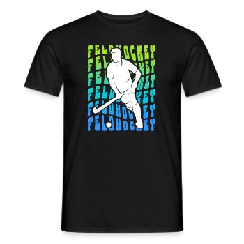 Joueur de hockey Vintage hockey sur gazon enfants Hockey - T-shirt homme - noir - Devant - AI Model Male 178 light (178cm)