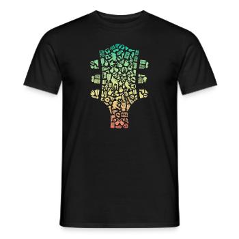 Bassist, Bass Guitarist, Bass Guitar, Bass Guitar - Men's T-Shirt - black - Front - AI Model Male 178 light (178cm)