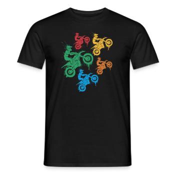 Motocross Dirt Bike Motorcycle Dirt Bike Kids - Men's T-Shirt - black - Front - AI Model Male 178 light (178cm)