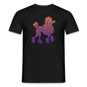 Caniche Maman Chien Propriétaire Dames Chien Caniche Fille - T-shirt homme - noir - Devant - AI Model Male 178 light (178cm)