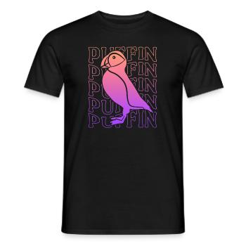 Puffin Girl Puffins Women's Puffin - Men's T-Shirt - black - Front - AI Model Male 178 light (178cm)