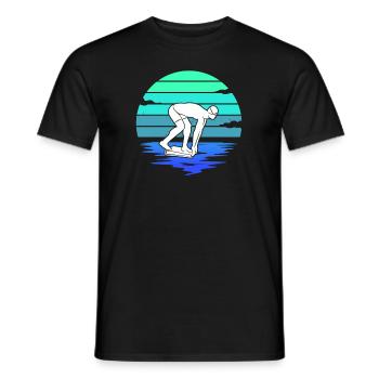 Schwimmer Schwimmsport Herren Schwimm Jungen - Männer T-Shirt - Schwarz - Vorne - AI Model Male 178 light (178cm)