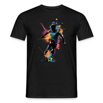 Football Joueur De Football Attaquant Football - T-shirt homme - noir - Devant - AI Model Male 178 light (178cm)