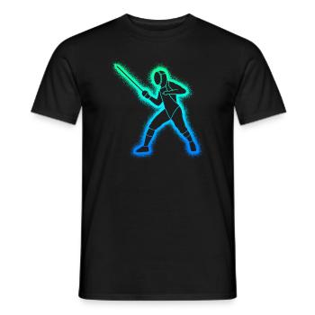 Fechter Fechtkunst Kinder Herren Jungen Fechten - Männer T-Shirt - Schwarz - Vorne - AI Model Male 178 light (178cm)