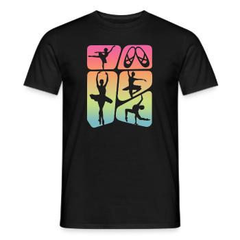 Ballerine Ballet Danseuse Dancing Ballet Femmes - T-shirt homme - noir - Devant - AI Model Male 178 light (178cm)
