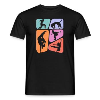 Breakdance Breakdancer Kids Girls Breakdancing - Men's T-Shirt - black - Front - AI Model Male 178 light (178cm)