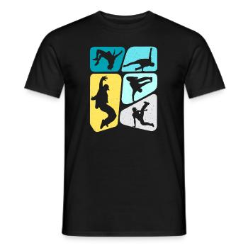 Breakdance Breakdancer Enfants Garçons Breakdance - T-shirt homme - noir - Devant - AI Model Male 178 light (178cm)