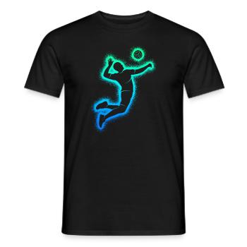 Volleyball Volleyball Players Volleyball Players Boys - Men's T-Shirt - black - Front - AI Model Male 178 light (178cm)