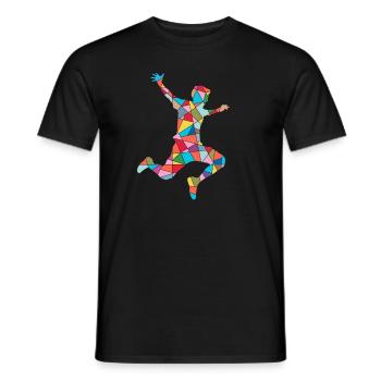 Parkour Running Freerunning Freerunner coloré - T-shirt homme - noir - Devant - AI Model Male 178 light (178cm)
