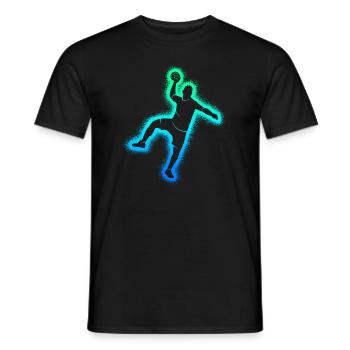 Handballspieler Handballer Herren Handball Jungen - Männer T-Shirt - Schwarz - Vorne - AI Model Male 178 light (178cm)