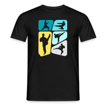 Karate Martial Artist Kids Taekwondo Boys - Men's T-Shirt - black - Front - AI Model Male 178 light (178cm)