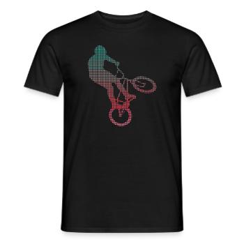 BMX Stunts Bike verpixelt Jungen Fahrrad BMX - Männer T-Shirt - Schwarz - Vorne - AI Model Male 178 light (178cm)