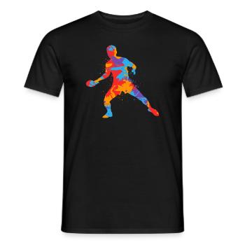 Joueurs de tennis de table Coloré Garçons Enfants Tennis de table - T-shirt homme - noir - Devant - AI Model Male 178 light (178cm)