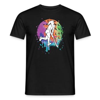 Joueurs de hockey Hockey sur gazon Enfants Hockey Filles - T-shirt homme - noir - Devant - AI Model Male 178 light (178cm)