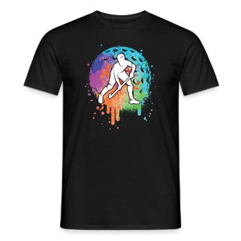 Joueurs de hockey Hockey sur gazon Filles Hockey Enfants - T-shirt homme - noir - Devant - AI Model Male 178 light (178cm)