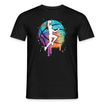 Basketballer Mädchen Kinder Basketball Jungen - Männer T-Shirt - Schwarz - Vorne - AI Model Male 178 light (178cm)