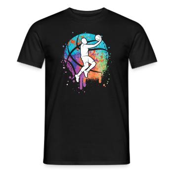 Basketballer Kinder Jungen Basketball Mädchen - Männer T-Shirt - Schwarz - Vorne - AI Model Male 178 light (178cm)