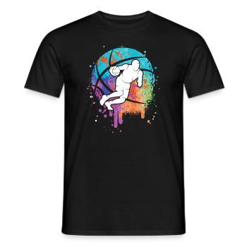 Basketballer Dribbling Kinder Basketball Jungen - Männer T-Shirt - Schwarz - Vorne - AI Model Male 178 light (178cm)