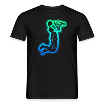 Basketteur Joueurs Garçons Enfants Basketball Hommes - T-shirt homme - noir - Devant - AI Model Male 178 light (178cm)