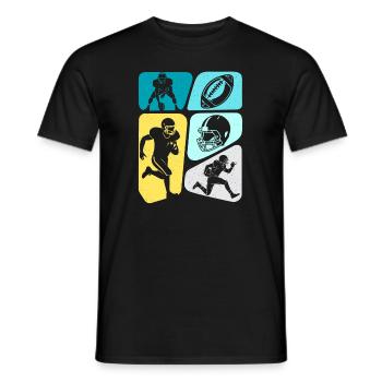 Football américain Hommes Enfants Garçons Football - T-shirt homme - noir - Devant - AI Model Male 178 light (178cm)