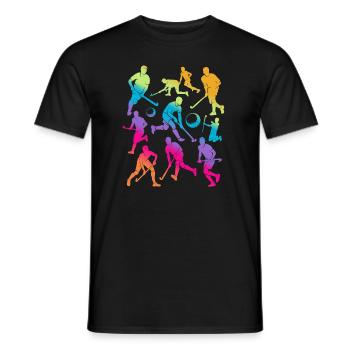 Hockey Hockeyspieler Jungen Mädchen Feldhockey - Männer T-Shirt - Schwarz - Vorne - AI Model Male 178 light (178cm)