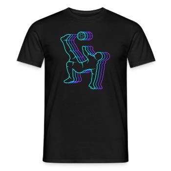 Football Vintage Football Hommes Enfants Football - T-shirt homme - noir - Devant - AI Model Male 178 light (178cm)