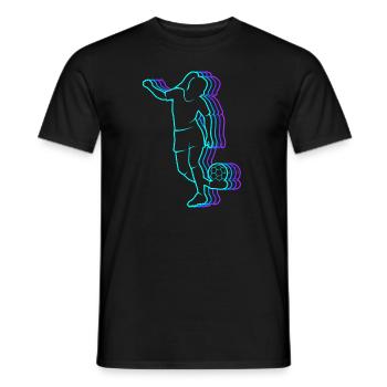 Soccer Vintage Female Soccer Women Girls Soccer - Men's T-Shirt - black - Front - AI Model Male 178 light (178cm)