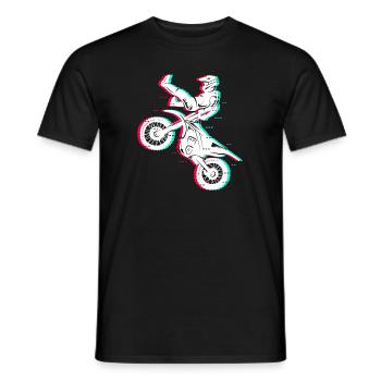 Motocross Dirt Bike Enfants Garçons Dirt Biker Hommes - T-shirt homme - noir - Devant - AI Model Male 178 light (178cm)