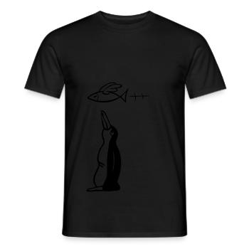 Pinguin - Männer T-Shirt - Schwarz - Vorne - AI Model Male 178 light (178cm)