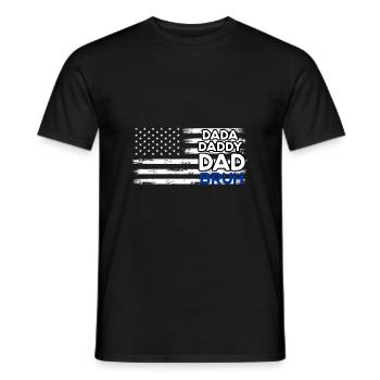 Lustiger Sprichwort USA amerikanischer Flagge Dada - Männer T-Shirt - Schwarz - Vorne - AI Model Male 178 light (178cm)
