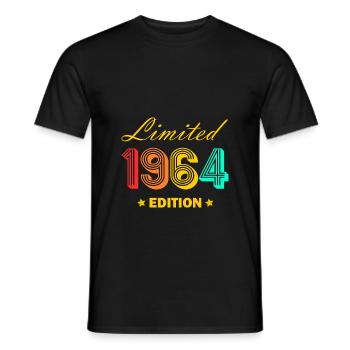 Limited Edition 1964 Vintage Man Geschnenkidee - Men's T-Shirt - black - Front - AI Model Male 178 light (178cm)