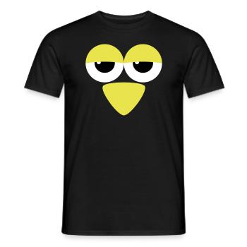 Yeux avec bec - T-shirt homme - noir - Devant - AI Model Male 178 light (178cm)