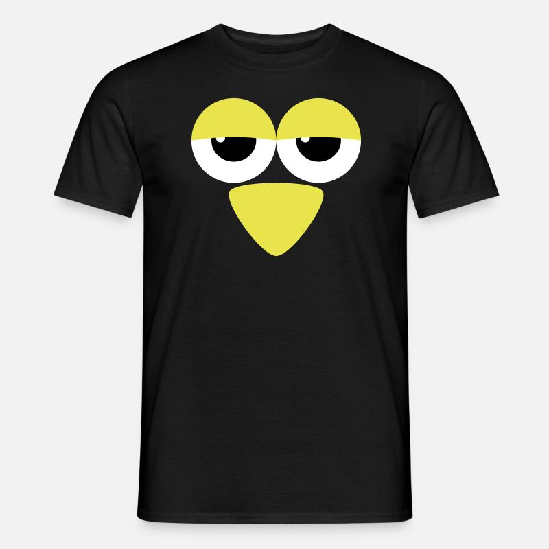 Augen mit Schnabel - Männer T-Shirt - Schwarz