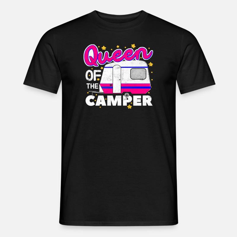 Camping Königin - Männer T-Shirt - Schwarz