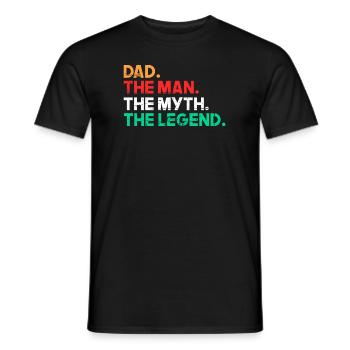 Vater - Mann - Mythos - Legende - Men's T-Shirt - black - Front - AI Model Male 178 light (178cm)