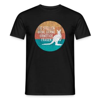 Känguru Witzige Sprüche Motiv - Männer T-Shirt - Schwarz - Vorne - AI Model Male 178 light (178cm)