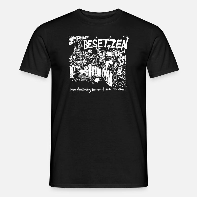 Alles wird besetzt! House squatting - Männer T-Shirt - Schwarz