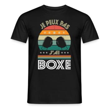 I Can't I Boxing - Boxer Geschenkidee - Männer T-Shirt - Schwarz - Vorne - AI Model Male 178 light (178cm)