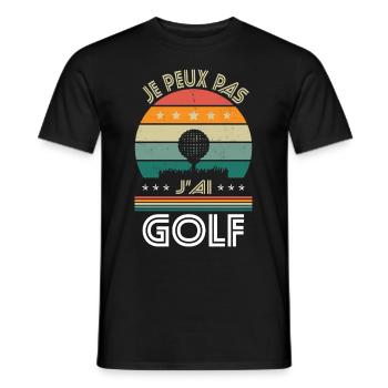 I Can't I Have Golf - Golfer Geschenkidee - Männer T-Shirt - Schwarz - Vorne - AI Model Male 178 light (178cm)