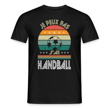 I Can't I Have Handball - Gift Idea - Men's T-Shirt - black - Front - AI Model Male 178 light (178cm)