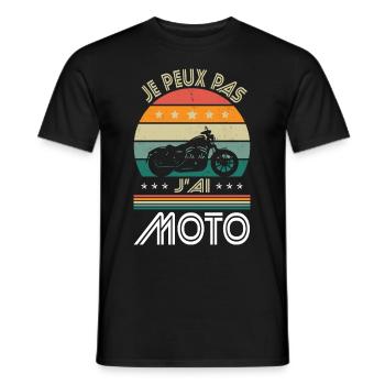 I Can't I Have Motorcycle - Biker Gift Idea - Men's T-Shirt - black - Front - AI Model Male 178 light (178cm)