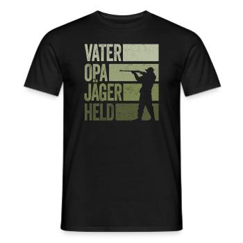 Vater Opa Jäger Held Rotwild Jagd Jagen Lustig - Männer T-Shirt - Schwarz - Vorne - AI Model Male 178 light (178cm)