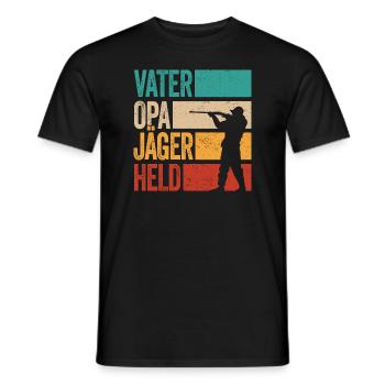 Vater Opa Jäger Held Rotwild Jagd Jagen Lustig - Männer T-Shirt - Schwarz - Vorne - AI Model Male 178 light (178cm)