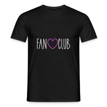 Fan Club Herz - Männer T-Shirt - Schwarz - Vorne - AI Model Male 178 light (178cm)