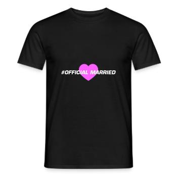 Married Hochzeit Herz - Männer T-Shirt - Schwarz - Vorne - AI Model Male 178 light (178cm)
