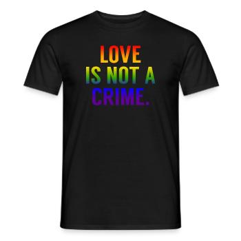 L'amour LGBT n'est pas un crime fierté gay CSD rainbow - T-shirt homme - noir - Devant - AI Model Male 178 light (178cm)