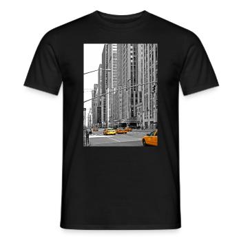 NYC Yellow Cabs Radio City - Männer T-Shirt - Schwarz - Vorne - AI Model Male 178 light (178cm)