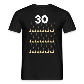 Anniversary thirty years 30 Brooms - Men's T-Shirt - black - Front - AI Model Male 178 light (178cm)