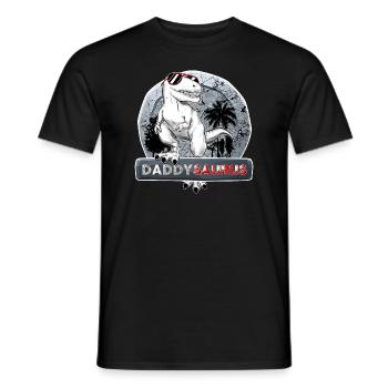 Daddysaurus Dinosaurier Papa Lustig - Männer T-Shirt - Schwarz - Vorne - AI Model Male 178 light (178cm)